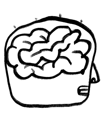 Animated brain thinking about a birthday